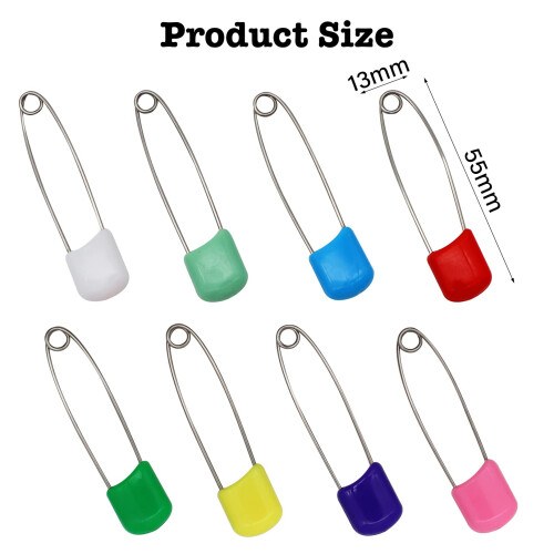 Nappy Pins Safety Lock Diaper Pins Plastic Head Hold Clip Locking Clot