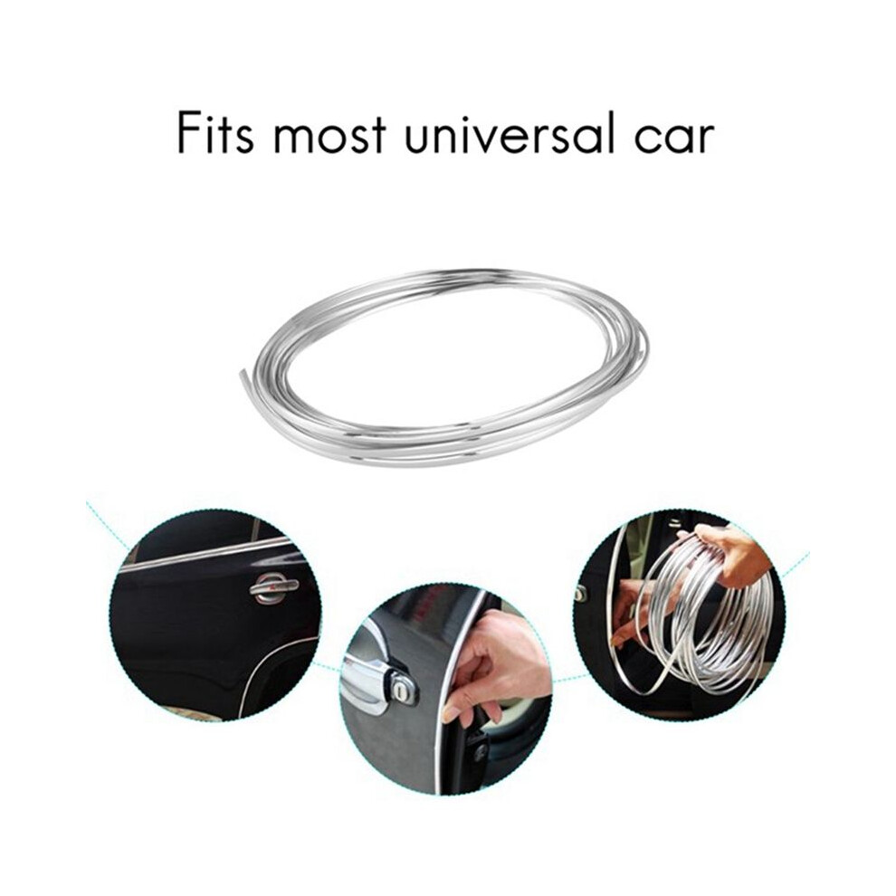 4Pcs 20Ft Chrome Moulding Trim Strip Car Door Scratch Guard Protector Cover Silver 4712406353630