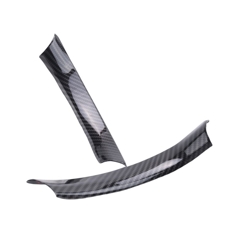 2Pcs Car Interior Steering Wheel Carbon Fiber Decorative Decor Cover Trim For Stelvio/Giulia 2016-2018 6031002510345