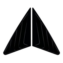 Car Rear Window Shutter Cover Trim Window Louver Side Vent Trim for  A3 8Y Sedan 2021-2024 Bright Black