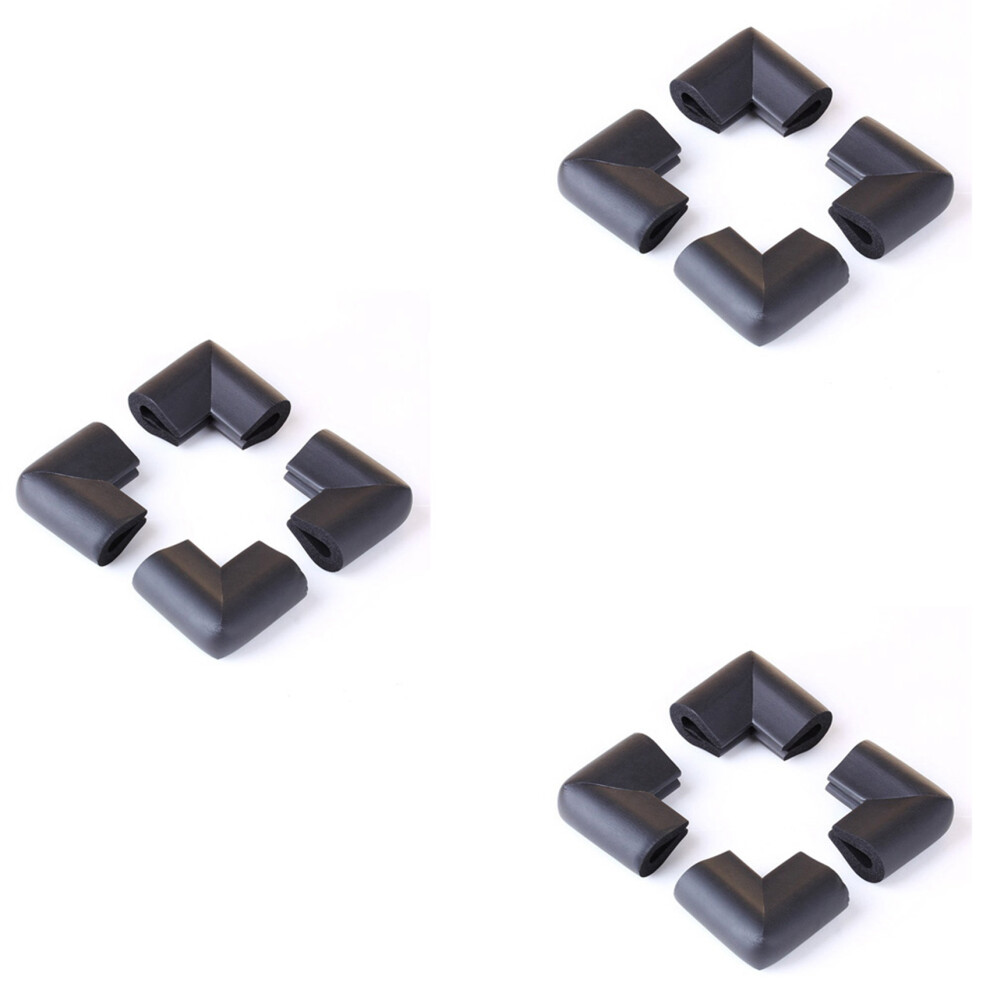 12Pcs Bumper Corner Protectors By Table  Baby Safety Black