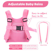 Hopton Baby Reins Toddler Reins For Walking 1 Years Pink Cute Horse To