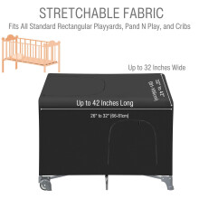 PandaEar Travel Cot Blackout Cover Pack and Play Blackout Cover Breath