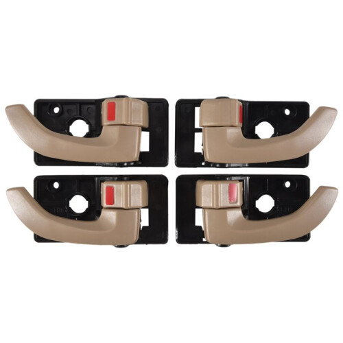 4PCS Car Interior Door Handle Left Right Inside Door Handle Replacement Set for  Tucson 2005-2009 Beige