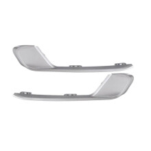 1Pair Car Front Bumper Outer Grille Bezel Chroem Trim Strip for  X3 2015-2017 51117347949 51117347950 Fog Lamp Trim