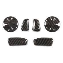 6Pcs ABS Adjustment Button Cover Trim for Giulia Stelvio 2017 2018 2019 2020 Auto Accessories