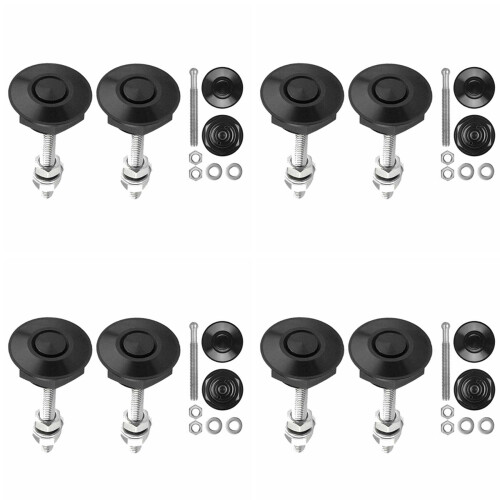 8 PCS Push Button Quick Release Hood Bonnet Pins Lock Clip Car Bumper  Kit