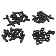 Irrigation Fittings Kit for 1/2 inch Tubing- Barbed Connectors (Rain Bird 16mm .520 ID)Drip or Sprinkler Systems