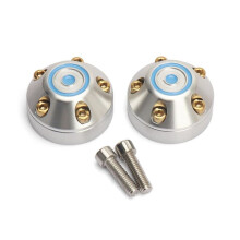 Motorcycle Handlebar Grips Slider Cap Plug Bar End Kit for Primavera 150 Sprint 150 GTS 300 GTS300 Silver