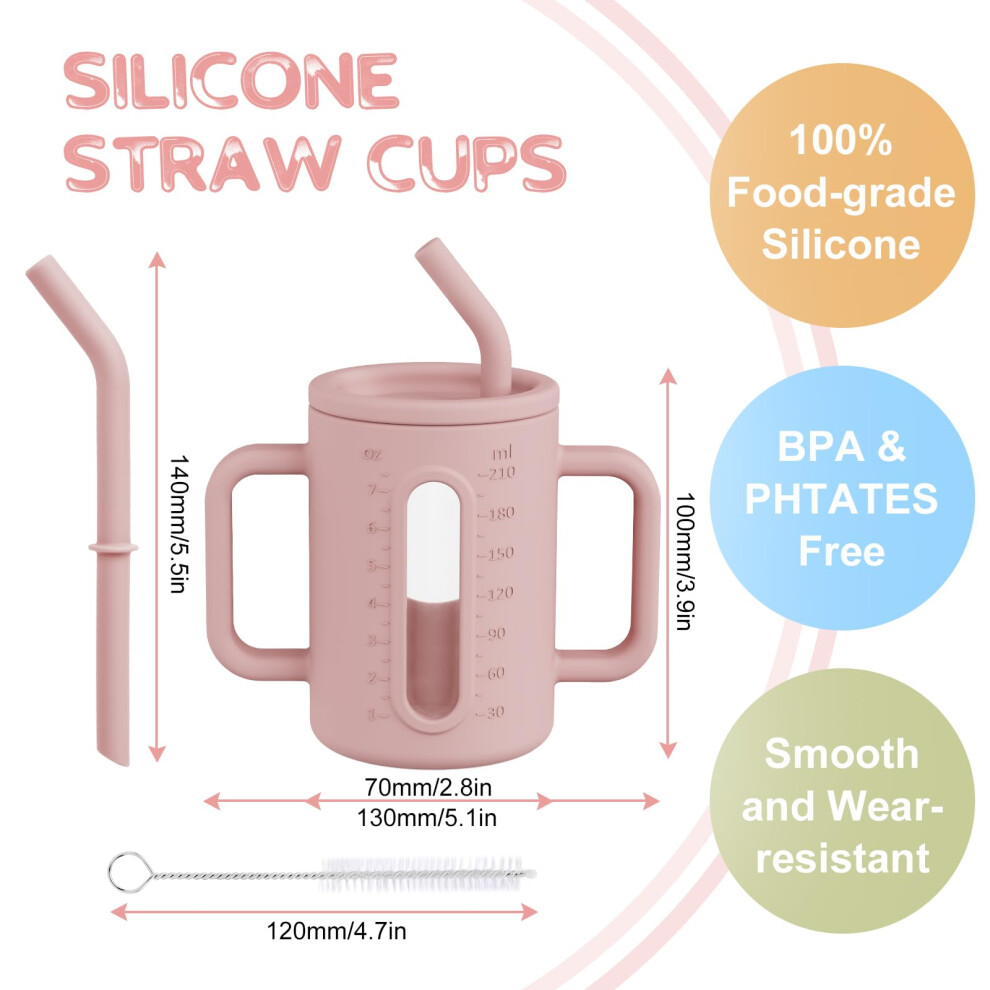 Hotut Toddler Sippy Cup Glass Mason Jars 8 Oz With Silicone Sleeves S
