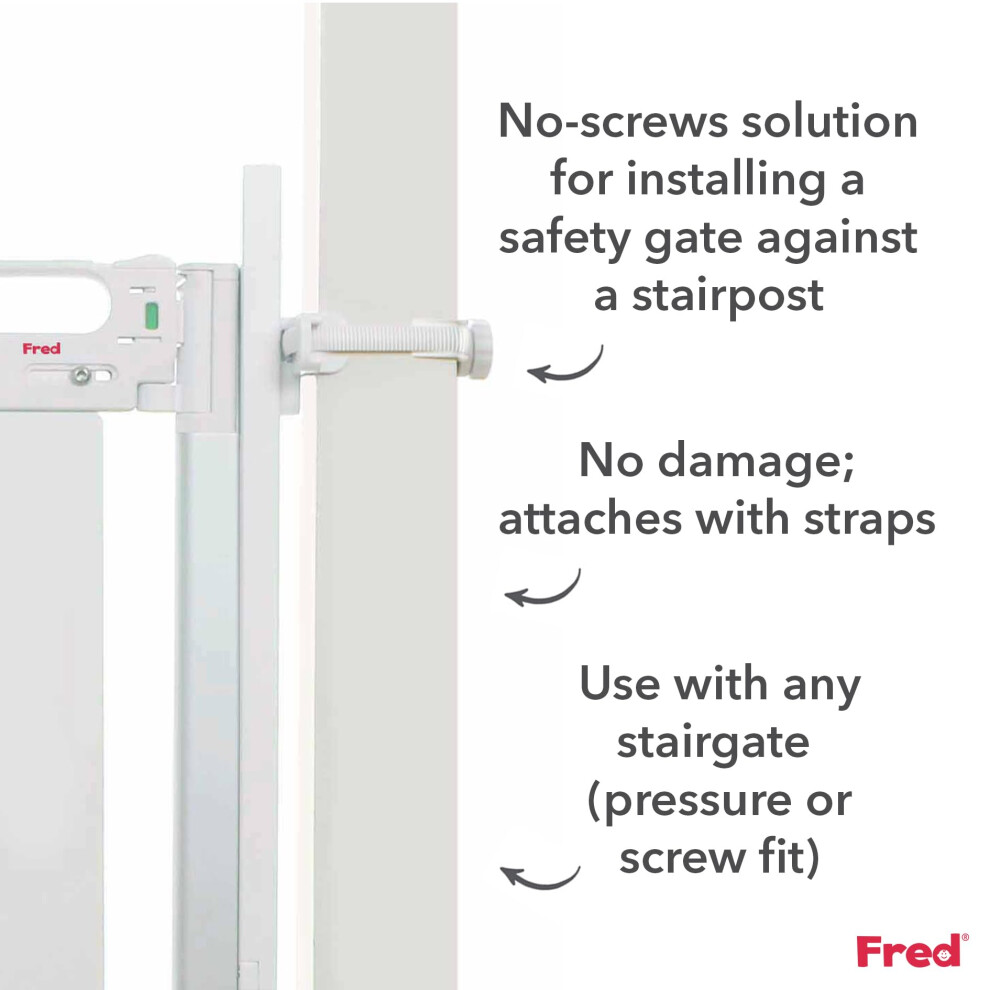 Cheeky Rascals Ltd Fred Safety Universal Stair Post Fitting Kit Pure White Fit Any Stair