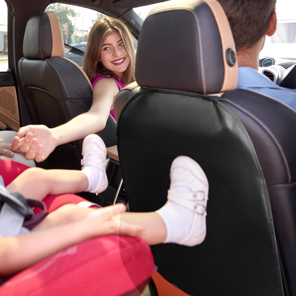 Qwork 2Pcs Car Seat Kick Mats Car Back Seat Protector For Suvs Jeeps