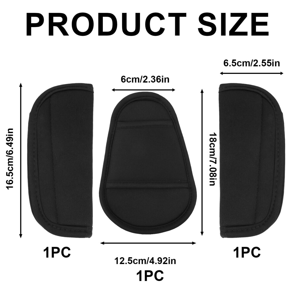 Unillea 3Pcs Baby Seat Belt Pads Set Universal Seatbelt Cushions Soft