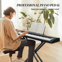 LALAHO 88 Key Piano Keyboard Semi-Weighted Electric Piano, Portable Keyboard with Stable Piano Stand, Portable Carry Bag, 2 Headphone Jacks, Bluetoot