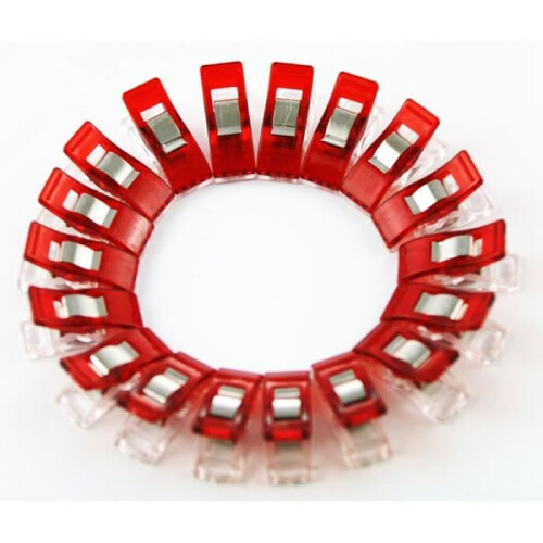 Fabric Clips - Unspecified - 50 Pieces - Plastic - Red - High Load Capacity 1