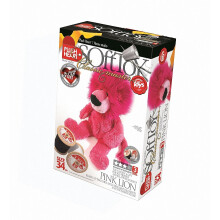 ELF457009 - * Plush Hearts - DIY Plush - Sitting Pink Lion 34cm