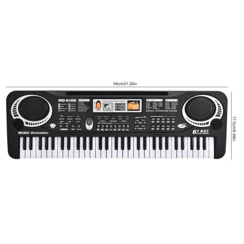Pianoforte elettrico - DUO - 61 tasti digitali - Plastica ABS - Con microfono 1