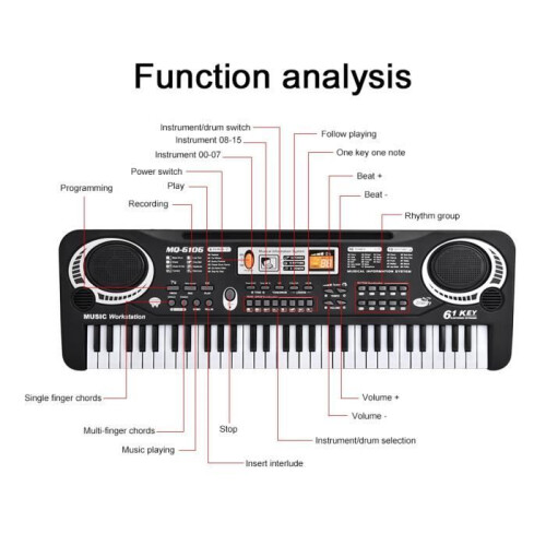 Electric Piano - DUO - 61 digital keys - ABS plastic - With microphone 2