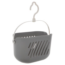 Shower Caddy Hanging Storage Basket with Drainage for Bathroom and Kitchen Toiletries Gray
