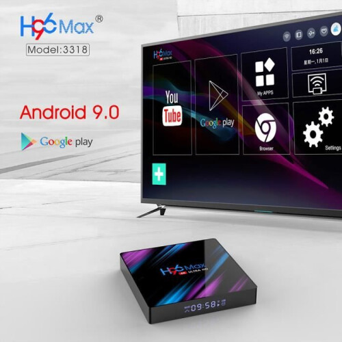 Smart TV Box - H96 - H96 MAX - Android 10 - 4 GB RAM - 64 GB opslag - 4K 1