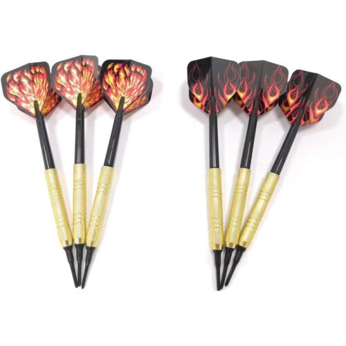 OLY MAGIC 12 Pack Soft Tip Darts for Electronic Dartboard - National Flag - Black 2
