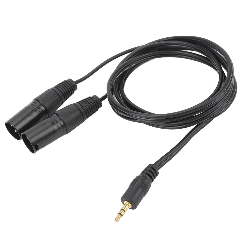 3.5Mm Male To Dual Xlr Male Cable 1.5M Ofc Pvc Microphone Cord 4661385797631
