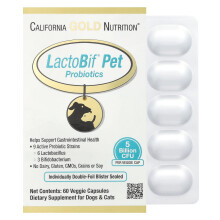 California Gold Nutrition, LactoBif Dyrehåndværk Probiotika, 5 Billion CFU, 60 Veggie Capsules