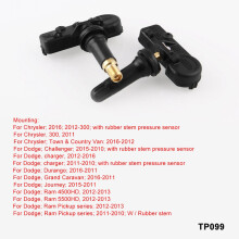 Tire Pressure Sensor TPMS Replacement for JK Ram Charger (5-Pack) 56029398AB 68142397AA