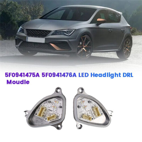 Left Front LED Headlight DRL Moudle 5F0941475A for  Leon Cupra 2017-2020 Daytime Running Light Source Unit 2
