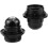 4-delige E27 fittingadapter, zwarte E27 fitting, schroeffitting, E27 fitting, retro Edison E27 fitting, fitting 3