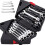 Set di 12 chiavi combinate a cricchetto con chiave a testa mobile 3