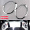 Right Front Chrome Headlight Trim Ring 51137149905 for   Cooper R56/55/57/58/59 07-15 Chrome Eyebrow Ring Cover 6