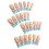 Colorful French False Nails - Full Coverage Ballerina Tips 5