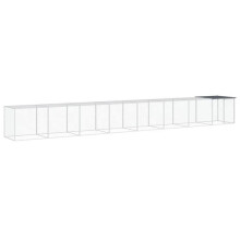 Poulailler - HELLOSHOP26 - 803 x 98 x 90 cm - Verzinkter Stahl - Praktisches Dach - Farbe Anthrazit