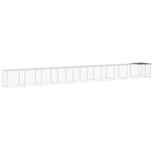 Hühnerstall - HELLOSHOP26 - 1003 x 98 x 90 cm - Verzinkter Stahl - Praktisches Dach - Farbe Anthrazit