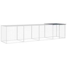 Hühnerstall - HELLOSHOP26 - 403 x 98 x 90 cm - Verzinkter Stahl - Außenbereich