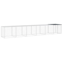 Poulailler - HELLOSHOP26 - 603 x 98 x 90 cm - Verzinkter Stahl - Praktisches Dach - Farbe Antrazit