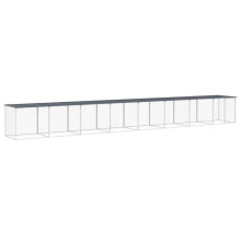 Hühnerstall - HELLOSHOP26 - 803 x 98 x 90 cm - Verzinkter Stahl - Praktisches Dach - Außenbereich