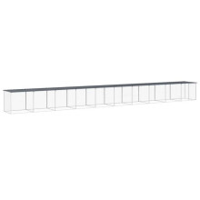 Hühnerstall - HELLOSHOP26 - 1003 x 98 x 90 cm - Verzinkter Stahl - Praktisches Dach - Farbe Anthrazit