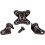 Removable Combination Butterfly Corner Code, Angle Corner Brackets, Heavy Duty Shelf Brackets, L Bracket, (Red Bronze) 2