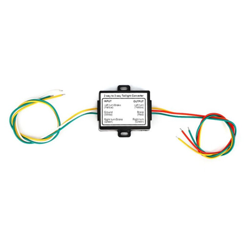 2X 2-to-3 Wire Splice Trailer Converter Electrical System Wire Harness Adapter US Type Tail Light Converter 1