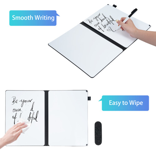 A5 2-seitiges Whiteboard 210 x 148 mm Pink/Schwarz 1