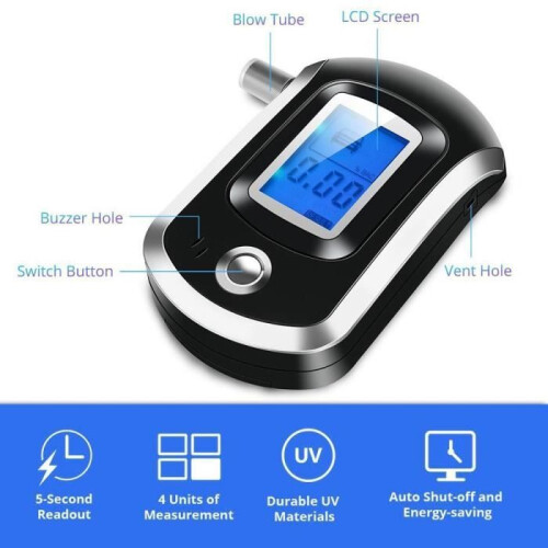 Topelek - Etilometro elettronico approvato - Etilometro - Display portatile e compatto 2