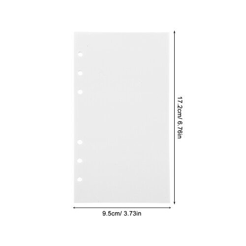 50Sheets White Blank Release Paper Refills for A6 6-Ring Sticker Book 1