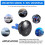 5V-25V  Voltmeter LED Digital Display Panel Mounted Round Waterproof Car Motorcycle Car 4