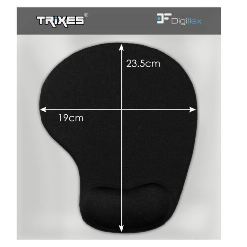 TRIXES Comfort Gel Wrist Rack Mouse Pad για PC - Μαύρο 2