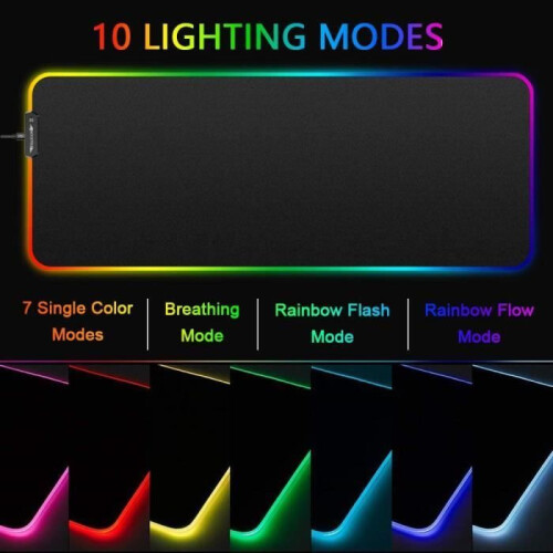 Φωτιζόμενο Mouse Pad για Gaming CROSS ZEBRA με οπίσθιο φωτισμό RGB LED - Μεγάλο Mouse Pad 1
