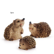 (Hedgehog-3PCS) Wild Children Simulation Hedgehog Animal Model Jungle Rat Handmedown Group