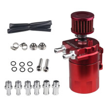 Bilförvirrad Oljebehållare med Ventilation 300 Ml Aluminiumpolering Motorluft Oljeseparator Tank Reservoar Kit