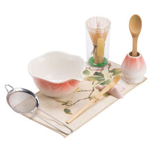 8pcs Set Japanese Matcha Tea Set Tea Sticks Lotus Match Bowl Match Whisk Set Matcha Spoon Tea-Making Tools Matcha Brush